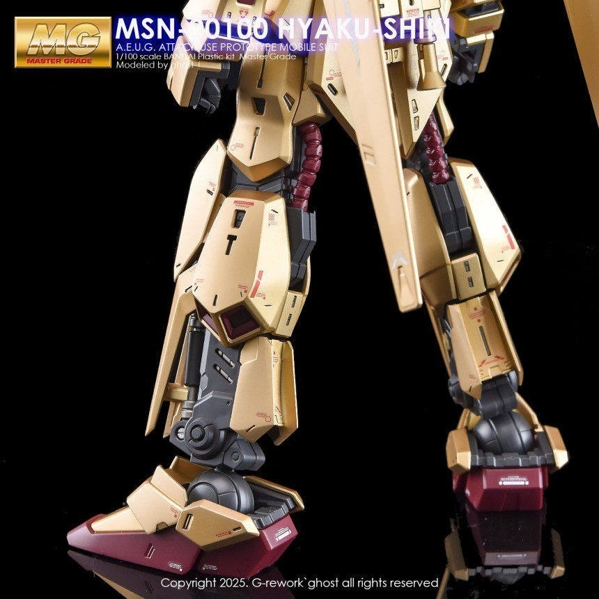 【Max模型小站】炎水貼 GHOST MG(99) Z 金色 百式 2.0 新生版 螢光 高清水貼-細節圖6