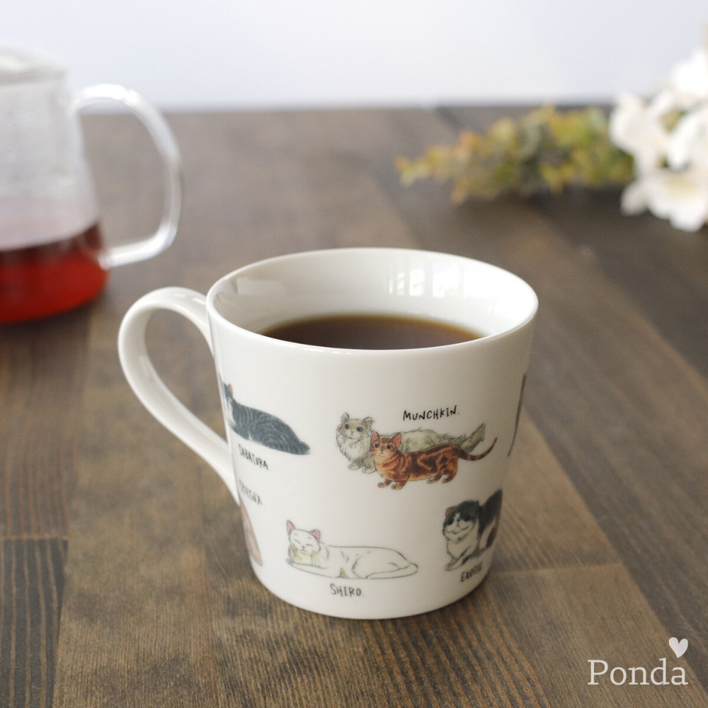 [現貨] 日本製 MARUMO TAKAGI 高木陶器 溫感變色馬克杯 多隻 貓咪 美濃燒 杯子 茶杯 送禮 禮物 禮品-細節圖2
