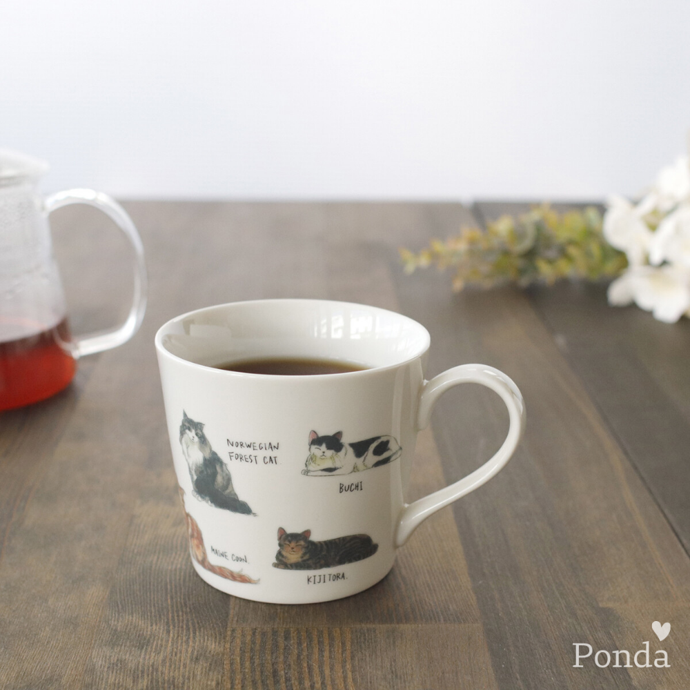 [現貨] 日本製 MARUMO TAKAGI 高木陶器 溫感變色馬克杯 多隻 貓咪 美濃燒 杯子 茶杯 送禮 禮物 禮品-細節圖6