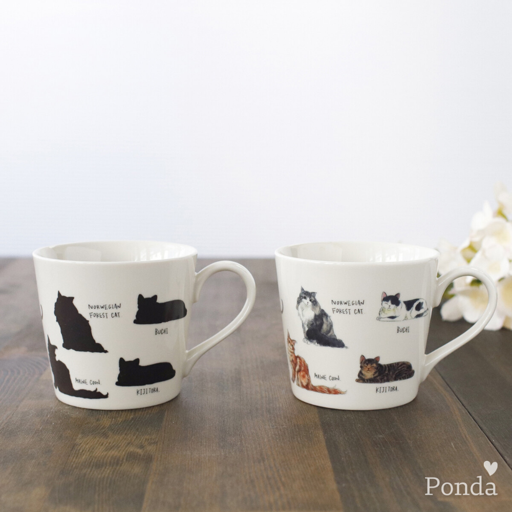 [現貨] 日本製 MARUMO TAKAGI 高木陶器 溫感變色馬克杯 多隻 貓咪 美濃燒 杯子 茶杯 送禮 禮物 禮品-細節圖11