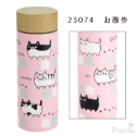 [現貨] 貓咪三兄弟系列 輕量型 不鏽鋼 保溫瓶 散步圖案 粉色 圈圈圖案 紅色 送禮 禮物 交換禮物-規格圖9