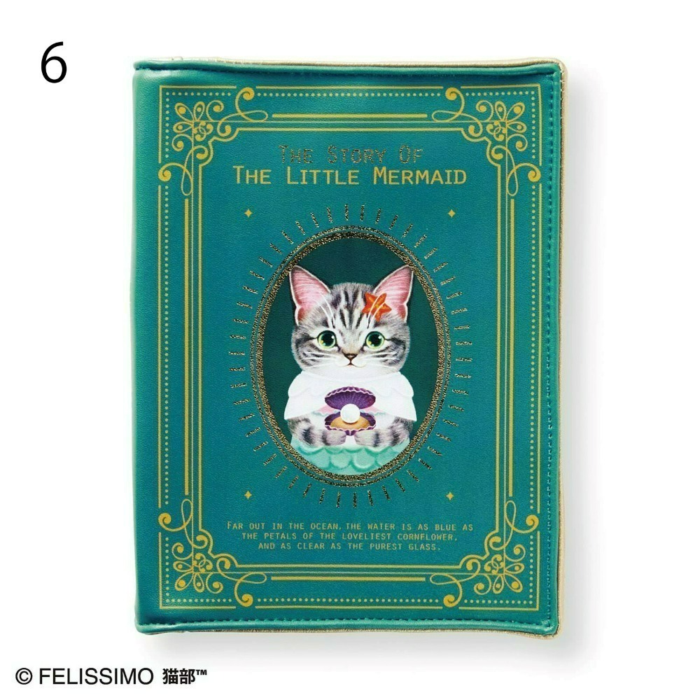 [現貨] Ponda Felissimo Nekobu 古典 西方 童話故事 貓咪 書本 造型 收納包 化妝包 小包-細節圖9
