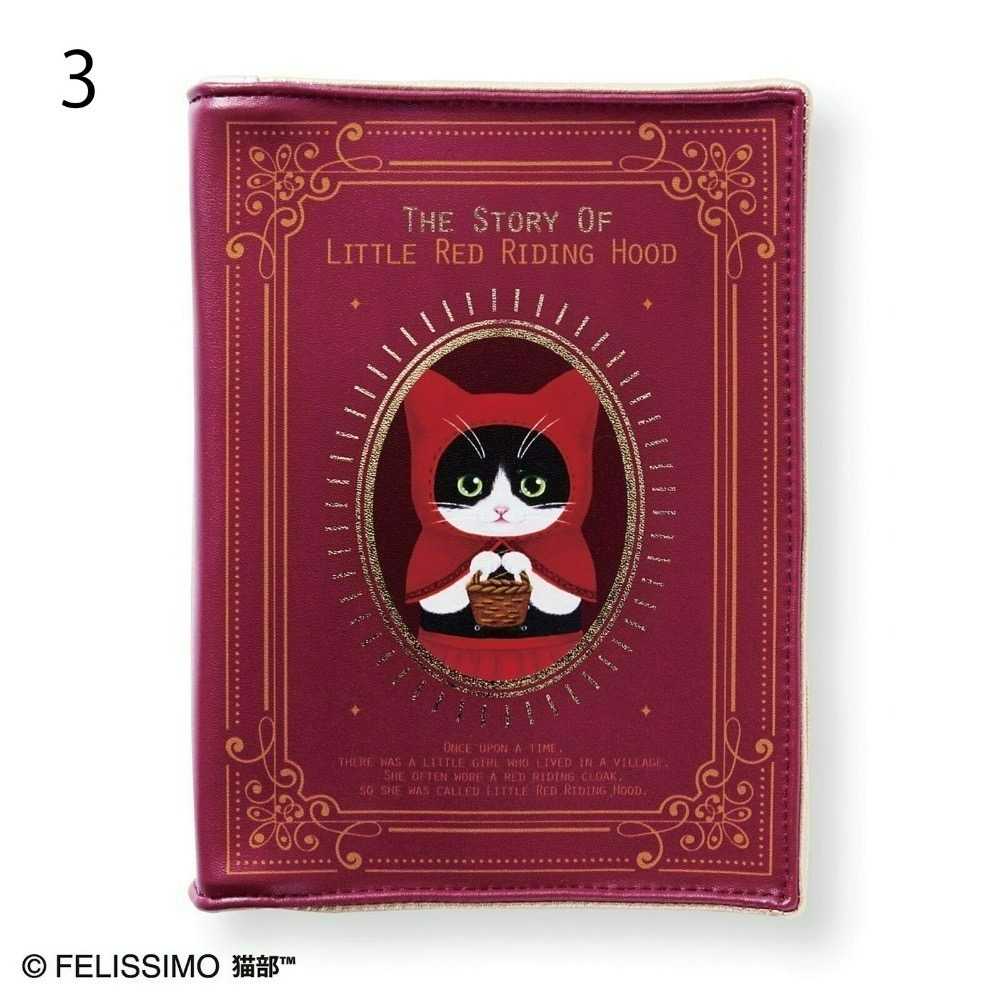 [現貨] Ponda Felissimo Nekobu 古典 西方 童話故事 貓咪 書本 造型 收納包 化妝包 小包-細節圖6