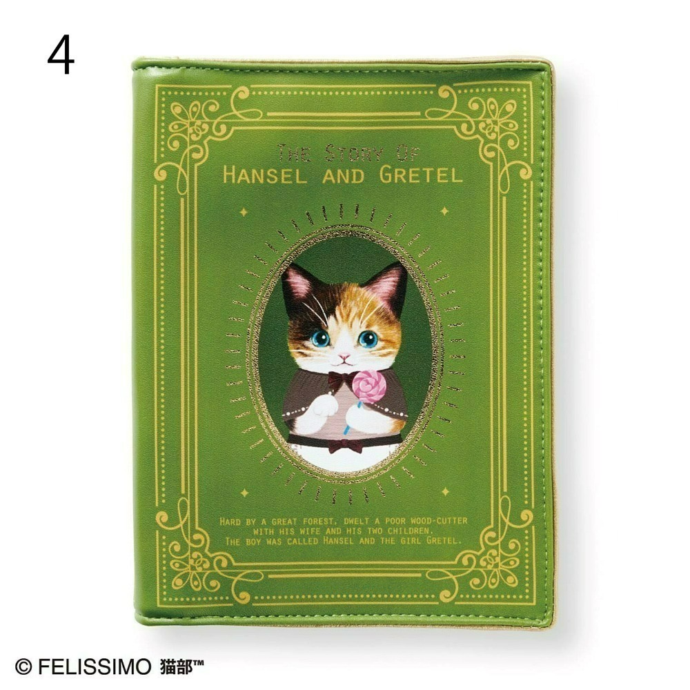 [現貨] Ponda Felissimo Nekobu 古典 西方 童話故事 貓咪 書本 造型 收納包 化妝包 小包-細節圖7