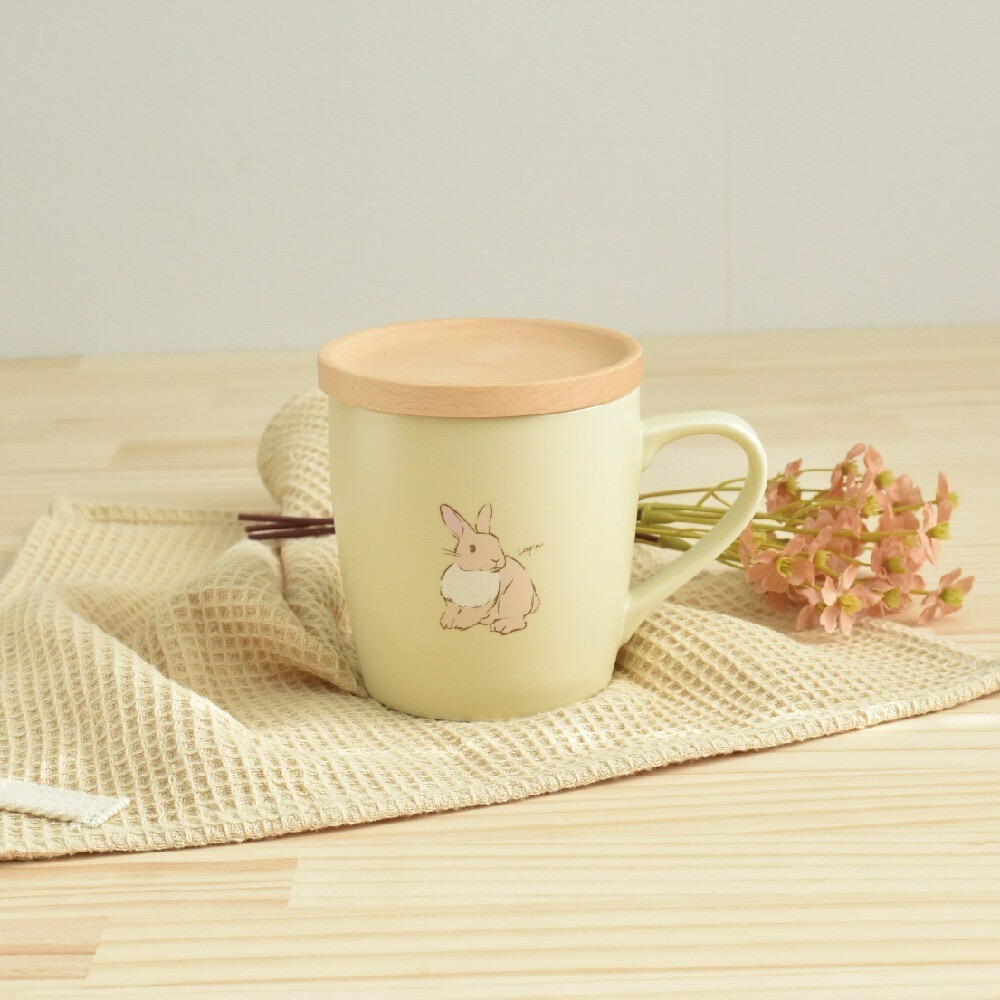 [現貨] Ponda 可愛 兔子 馬克杯 含杯蓋 杯子 茶杯 送禮 禮物 禮品-細節圖4