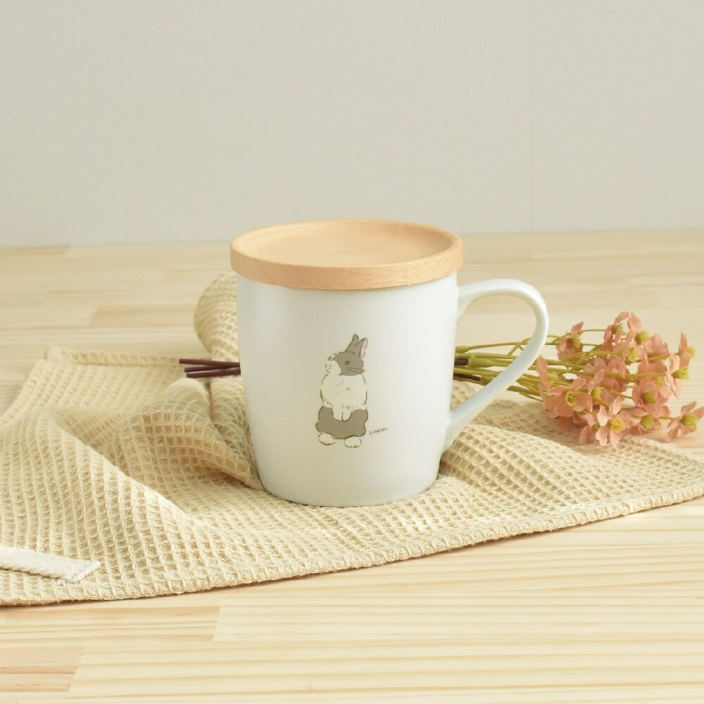 [現貨] Ponda 可愛 兔子 馬克杯 含杯蓋 杯子 茶杯 送禮 禮物 禮品-細節圖7