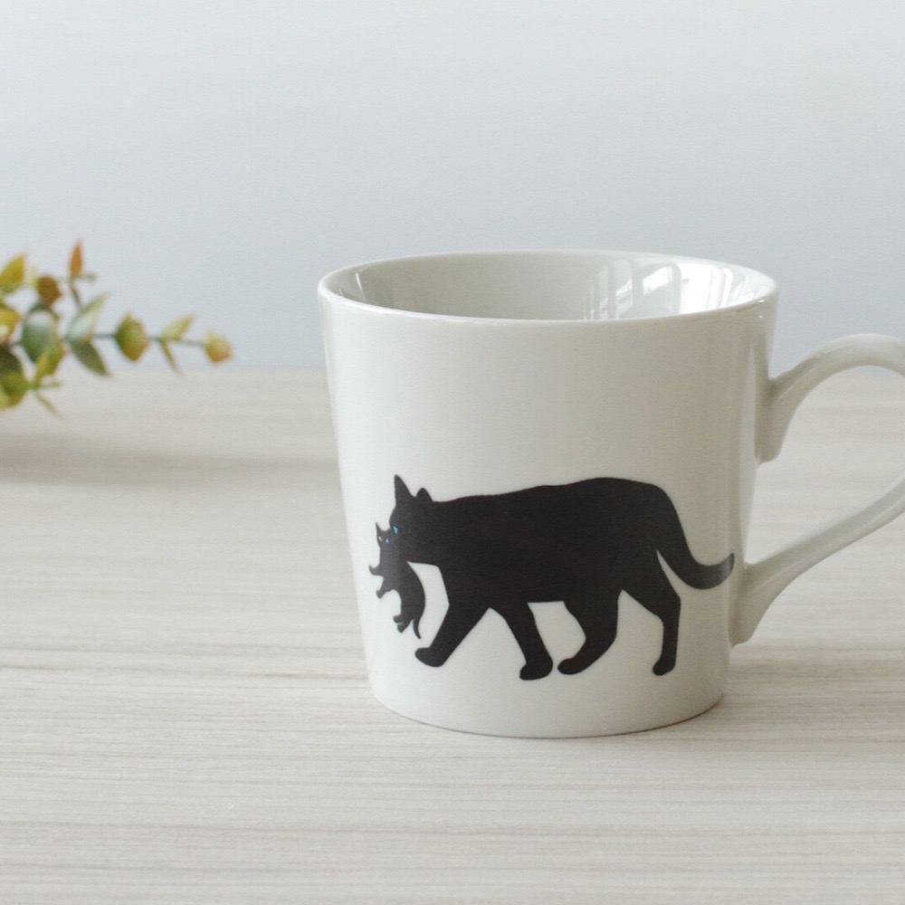 [現貨] Ponda 日本製 高木陶器 溫感變色 馬克杯 貓咪 叼貓 大小貓 親子貓 美濃燒 茶杯 送禮 禮物 禮品-細節圖2