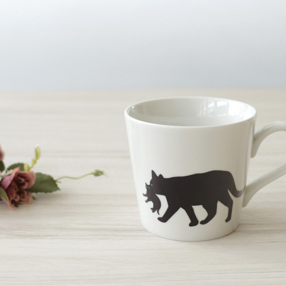[現貨] Ponda 日本製 高木陶器 溫感變色 馬克杯 貓咪 叼貓 大小貓 親子貓 美濃燒 茶杯 送禮 禮物 禮品-細節圖4
