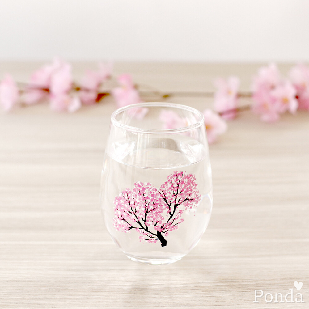 [現貨] 日本製 MARUMO TAKAGI 高木陶器 冷感變色 櫻花 玻璃杯 對杯 2入組 杯子 水杯 送禮 禮物-細節圖2