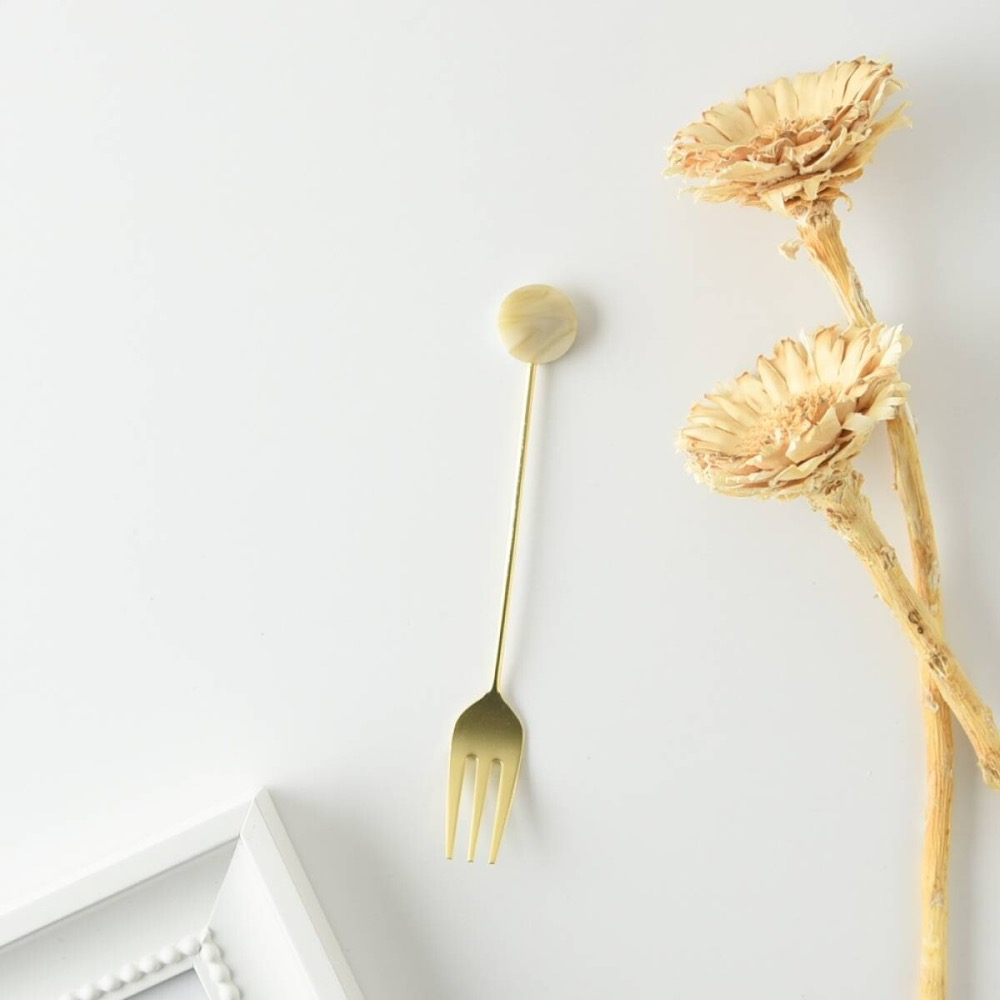 [現貨] Ponda 日本製 叉子 琥珀 質感 小叉子 餐具 送禮 禮物-細節圖2