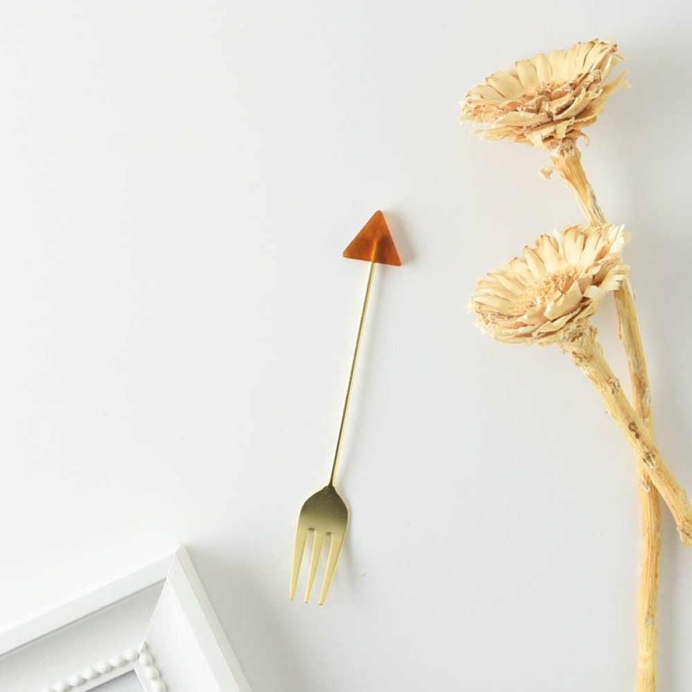 [現貨] Ponda 日本製 叉子 琥珀 質感 小叉子 餐具 送禮 禮物-細節圖9