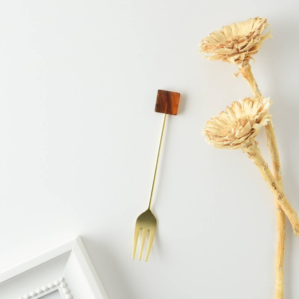 [現貨] Ponda 日本製 叉子 琥珀 質感 小叉子 餐具 送禮 禮物-細節圖10