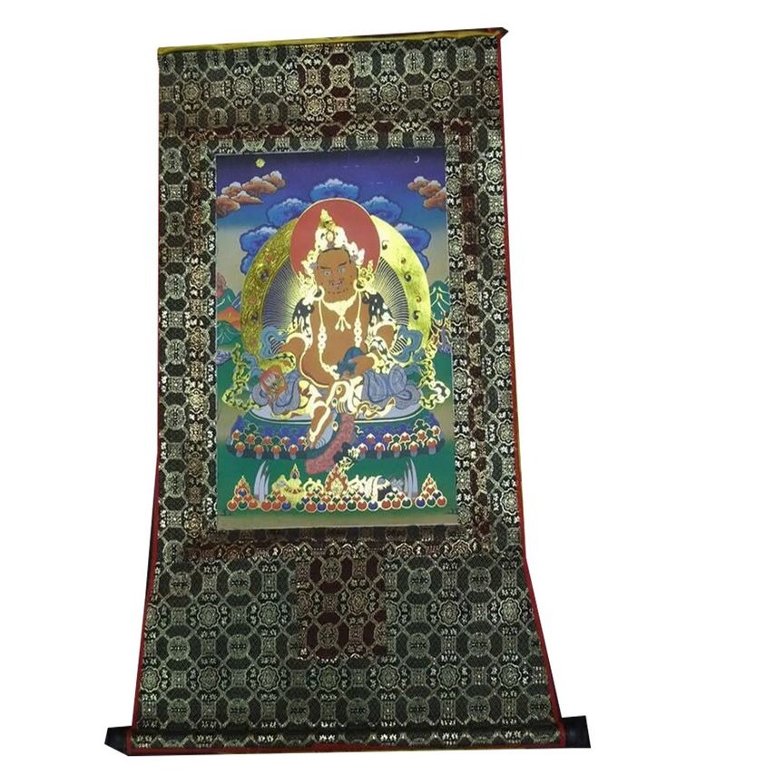 盛硯莊佛教文物 開運財神唐卡(藏唐卡)-細節圖2