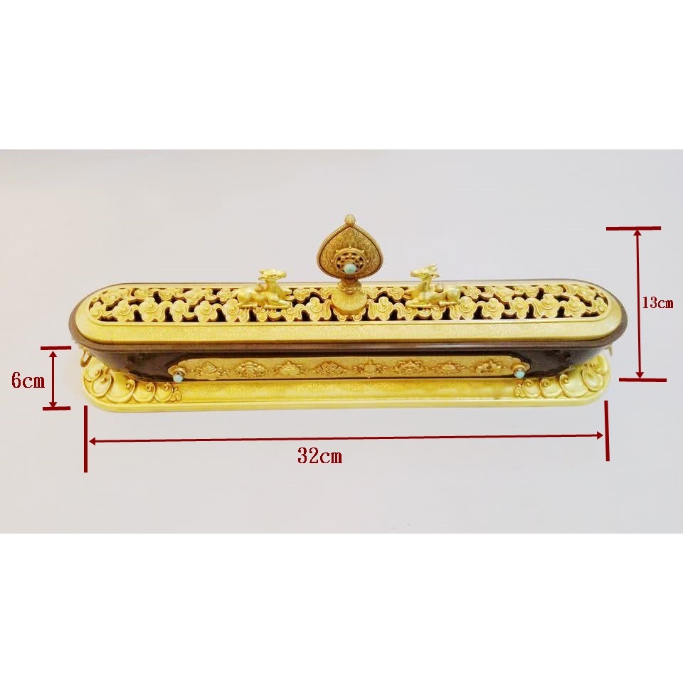 盛硯莊佛教文物 精緻大號八吉祥銅爐(八吉祥徵兆)-細節圖5