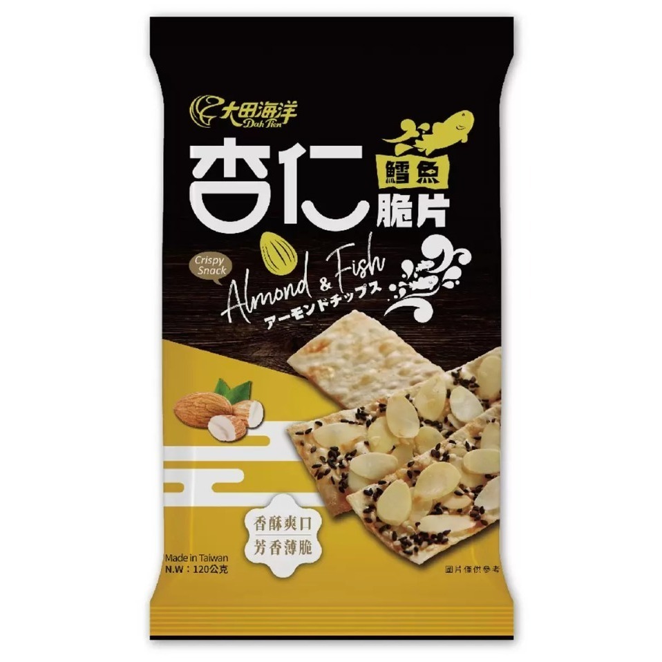 【好市多代購】大田海洋 鱈魚杏仁脆片 120公克 X 4入-細節圖3