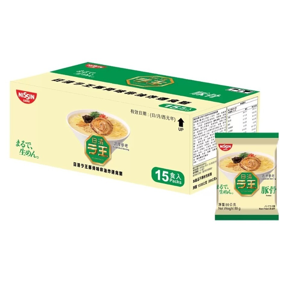 【好市多代購】日清 拉王豚骨味非油炸速食麵 89公克 X 15包 #149884-細節圖3