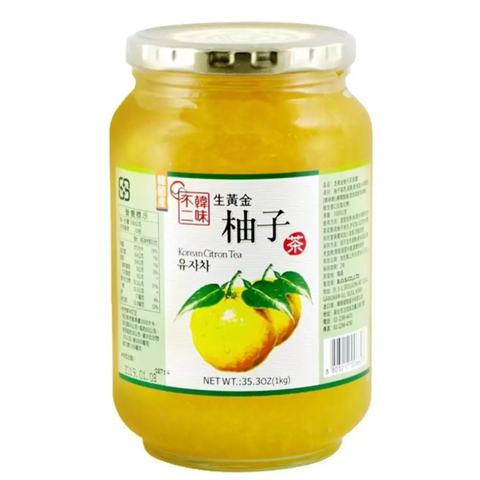 【好市多代購】韓味不二 柚子茶飲組 1公斤 X 2入-細節圖2
