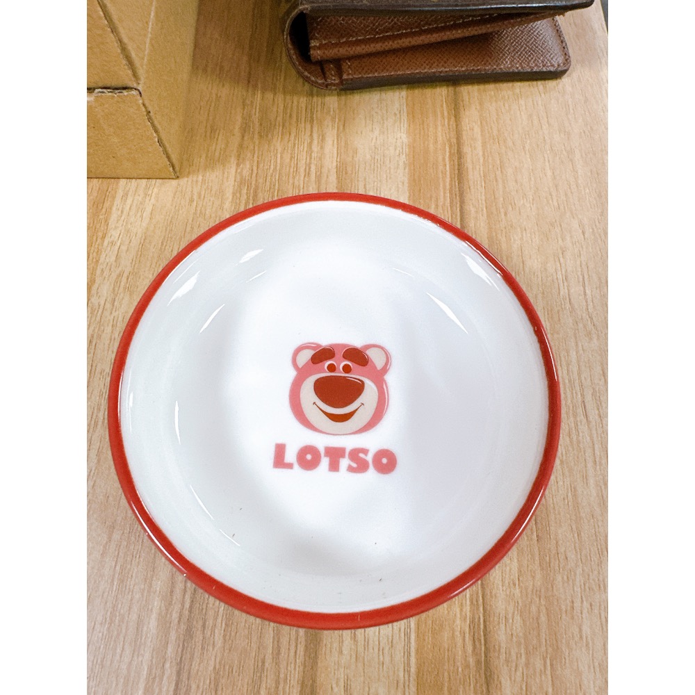 全新毛絨草莓熊存錢筒+小碟子-細節圖3