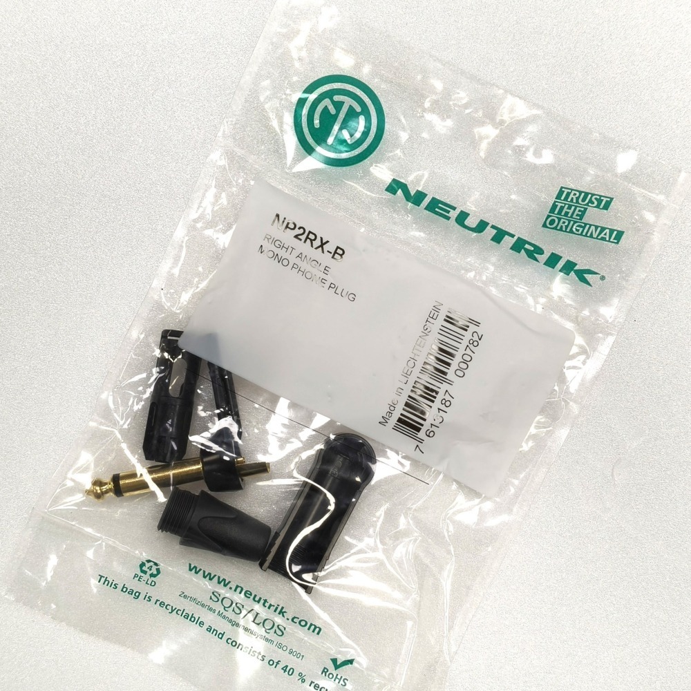 NEUTRIK NP2RX-B 彎頭 6.3mm L頭 鍍金吉他導線插頭｜專業錄音室與舞台標準｜穩定耐用-細節圖2