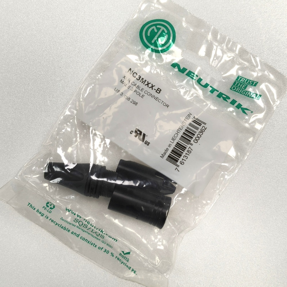 NEUTRIK NC3MXX-B XLR 鍍金卡農頭 3P 公頭 插頭｜專業錄音室與舞台標準｜高穩定抗干擾-細節圖2