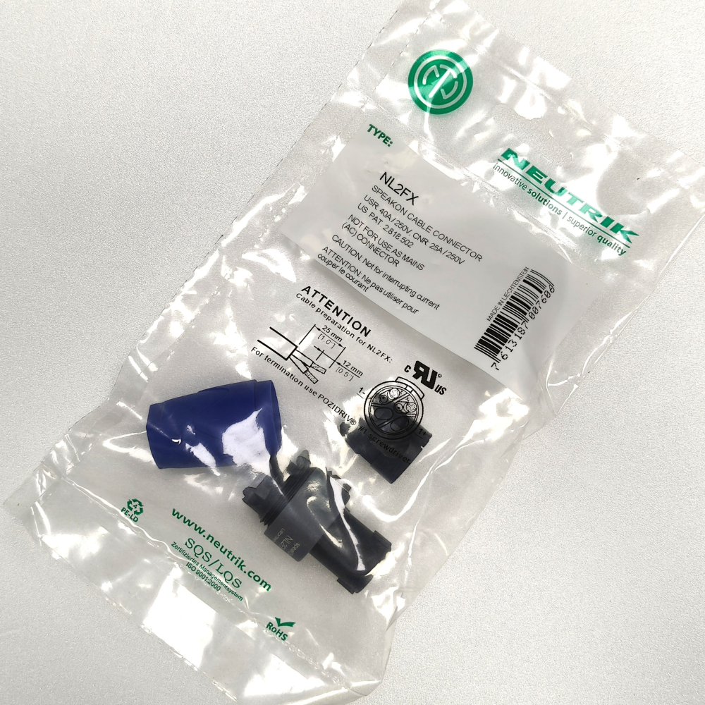 Neutrik NL2FX Speakon 音響喇叭接頭｜專業舞台與錄音室標準｜2芯鎖定式設計｜穩定耐用-細節圖2