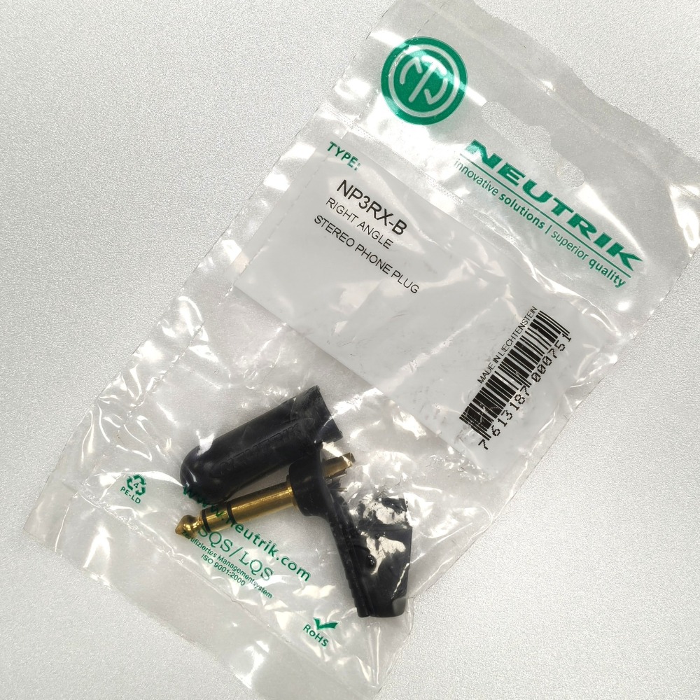 NEUTRIK NP3RX-B 6.3mm 彎頭 L頭 TRS 立體聲 鍍金插頭｜專業錄音室與舞台標準｜高穩定耐用-細節圖2