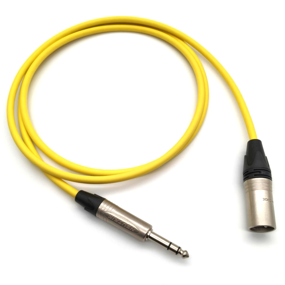 Mogami 2549 + NEUTRIK XLR公對TRS｜紅藍黃綠四色｜監聽喇叭 錄音介面用｜客製長度-細節圖2