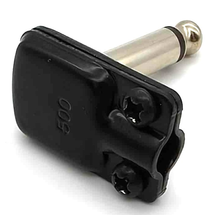 黑色超省空間 L頭 扁平 6.3mm 單聲道吉他接頭 1/4＂ TS Plug｜極致縮小 效果器導線 DIY-細節圖2