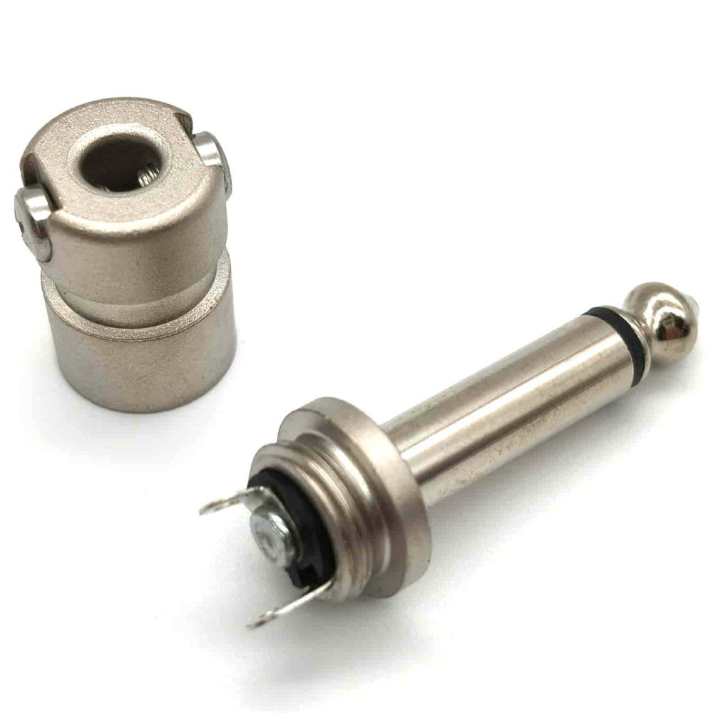 【短體直頭】超短 6.3mm 單聲道插頭 1/4＂ TS Plug｜超省空間 直線導線 DIY-細節圖2