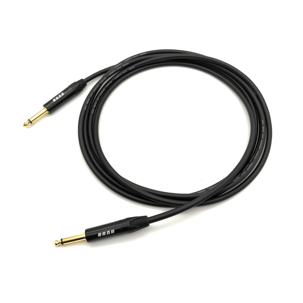 Mogami 2549 + 老皮 鍍金雙直頭 電吉他導線｜客製長度｜中高頻細節突出-細節圖2