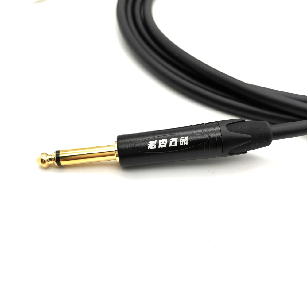 Mogami 2549 + 老皮 直頭+彎頭 鍍金電吉他導線｜客製長度｜中高頻細節突出-細節圖2