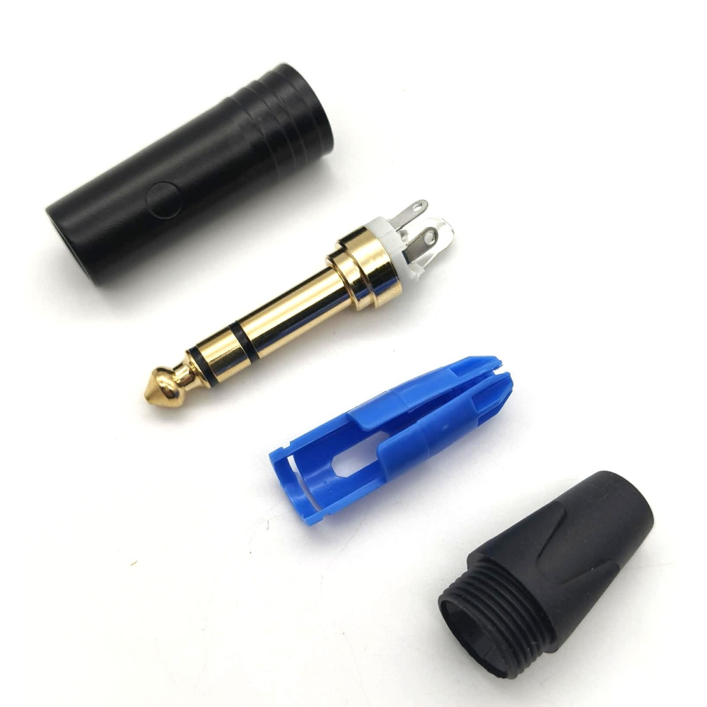 6.3mm 直頭 TRS 立體聲 鍍金喇叭插頭｜專業錄音室與舞台標準｜高穩定耐用-細節圖2