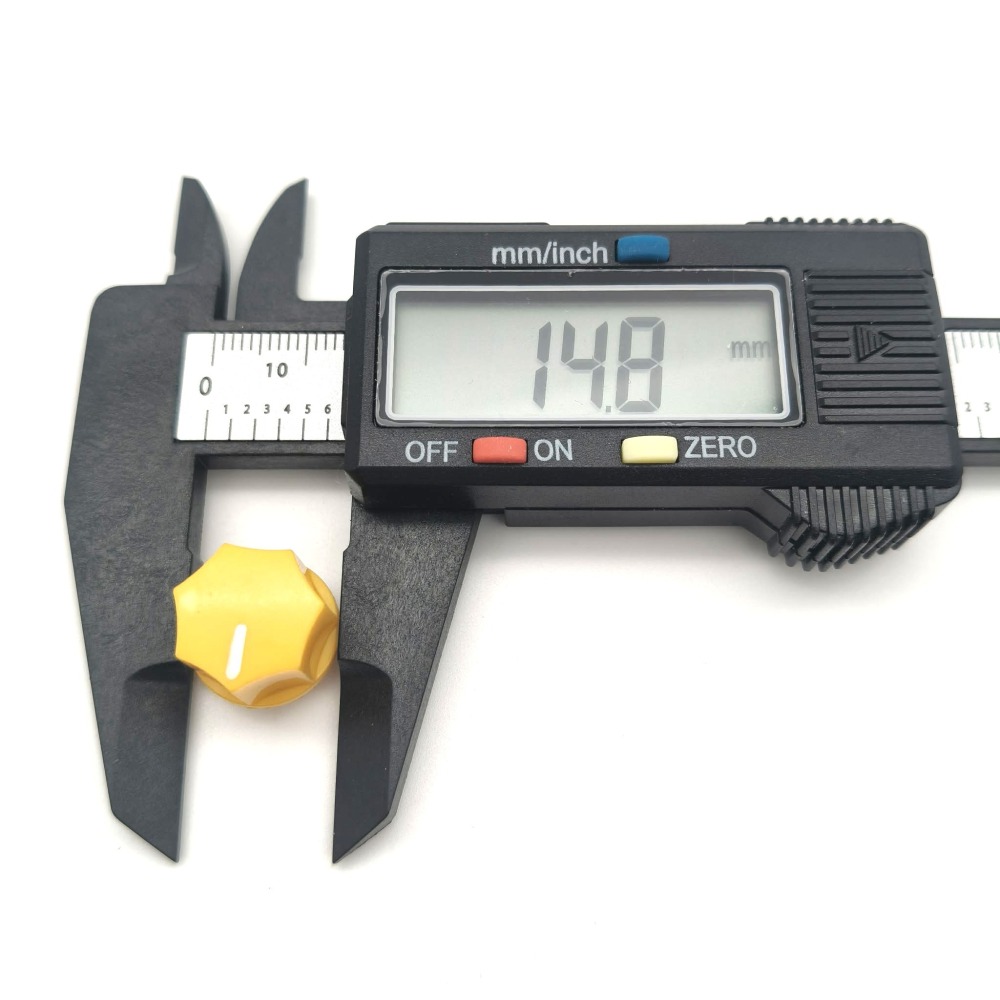 效果器 DIY - 15mm 六角形 鎖螺絲式專業旋鈕｜側邊螺絲固定｜可變電阻旋鈕 效果器改裝-細節圖2