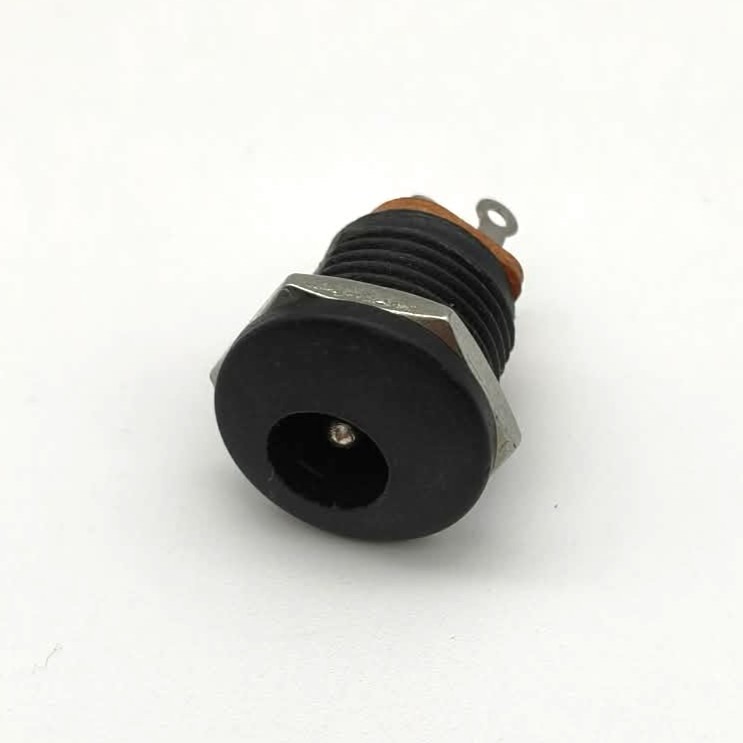 效果器專用 - DC 電源母座 5.5x2.1mm｜安裝開孔 12mm｜DC Jack 電源插座 DIY 零件-規格圖1