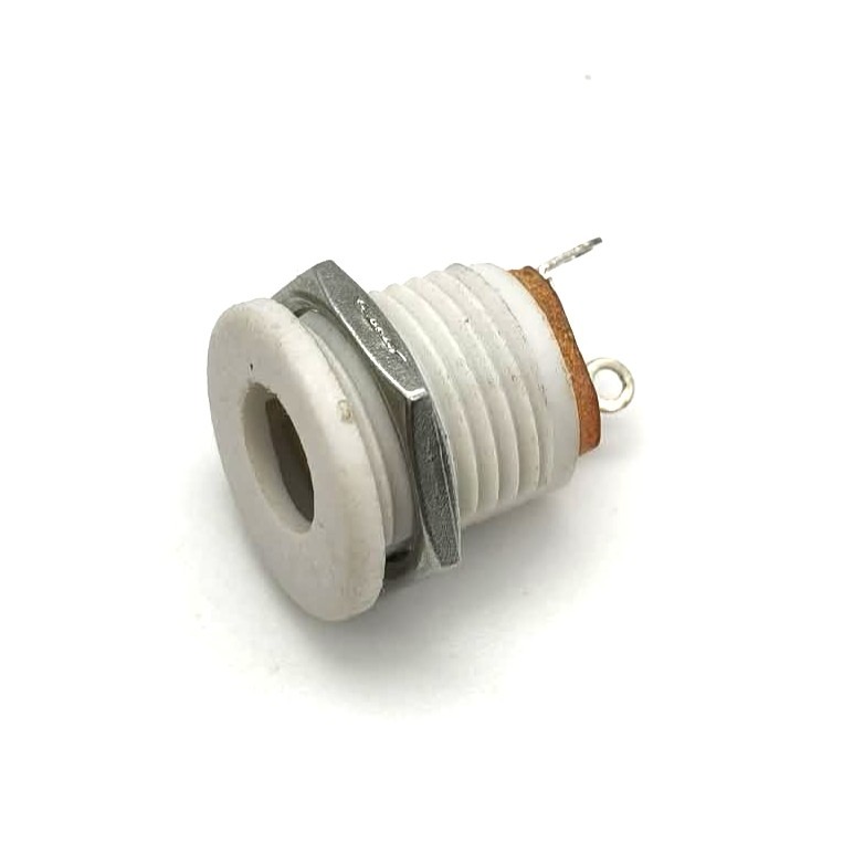 效果器專用 - DC 電源母座 5.5x2.1mm｜安裝開孔 12mm｜DC Jack 電源插座 DIY 零件-規格圖1