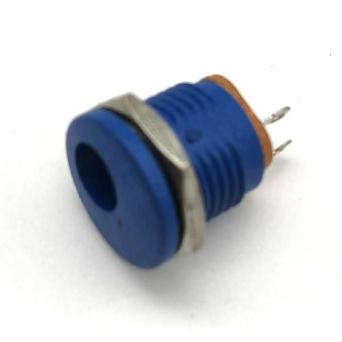 效果器專用 - DC 電源母座 5.5x2.1mm｜安裝開孔 12mm｜DC Jack 電源插座 DIY 零件-規格圖1