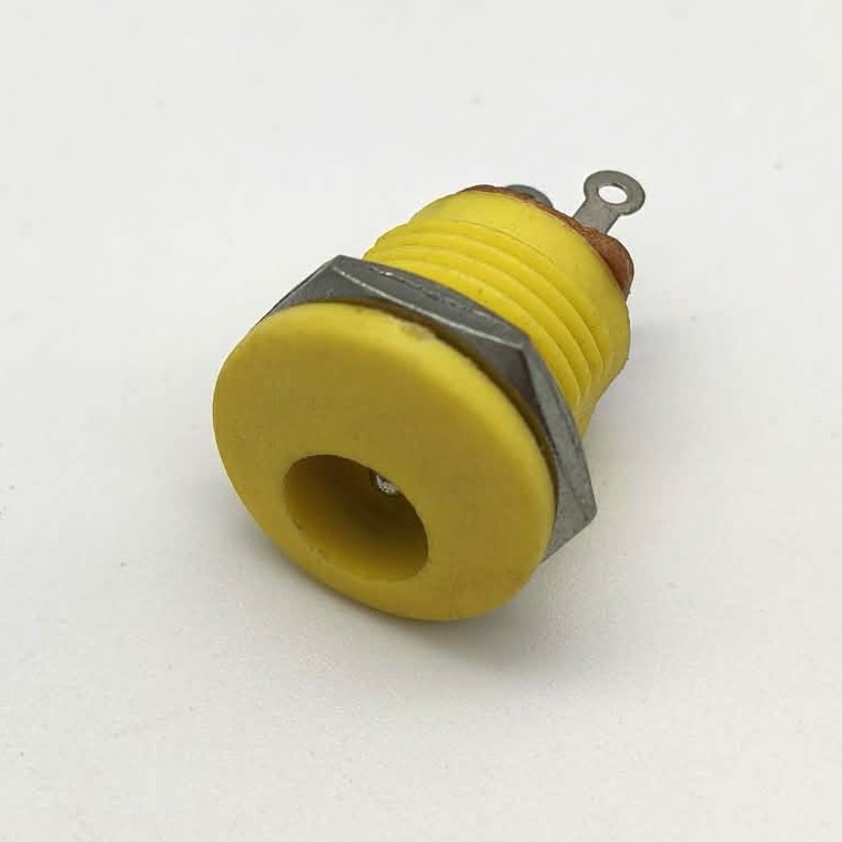 效果器專用 - DC 電源母座 5.5x2.1mm｜安裝開孔 12mm｜DC Jack 電源插座 DIY 零件-規格圖1