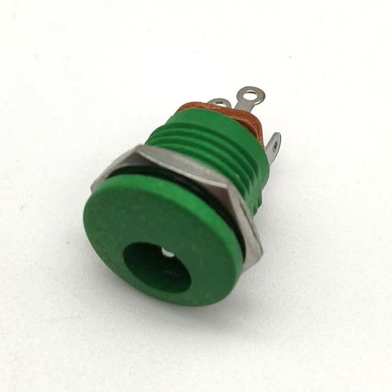 效果器專用 - DC 電源母座 5.5x2.1mm｜安裝開孔 12mm｜DC Jack 電源插座 DIY 零件-規格圖1