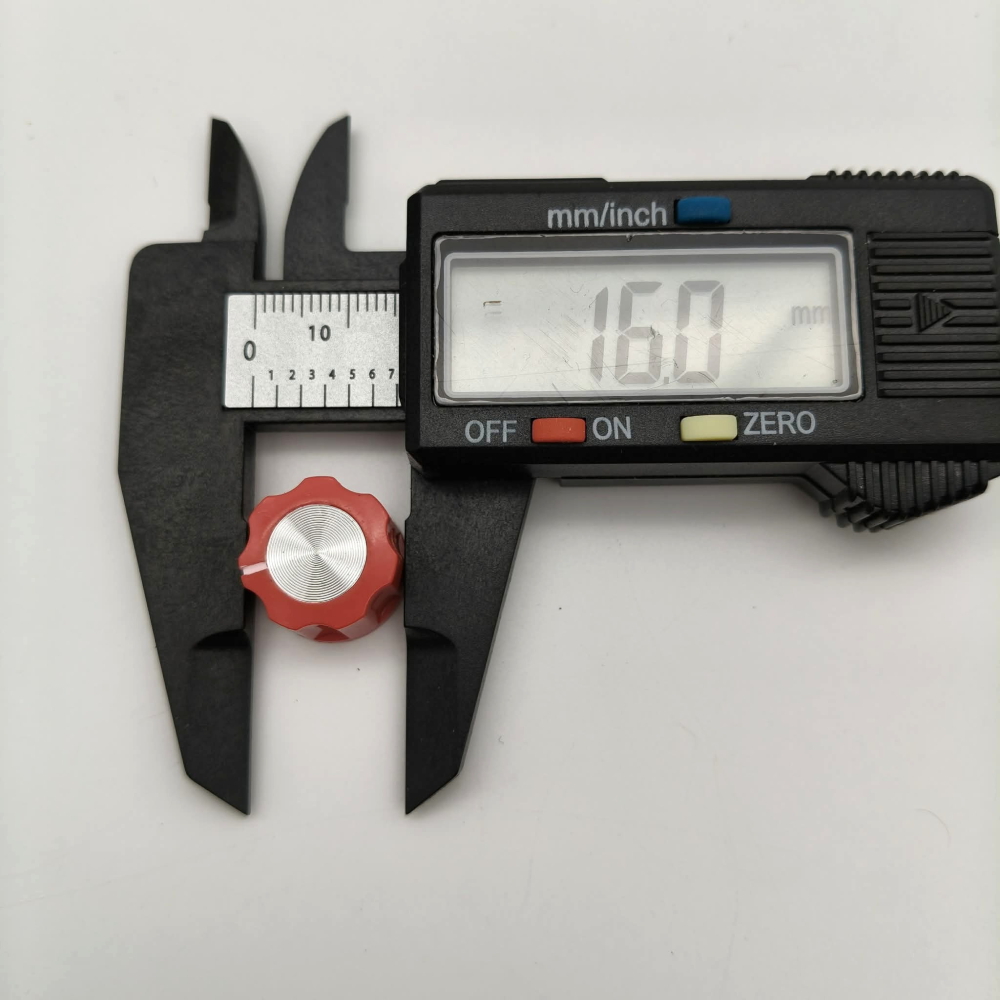 效果器 DIY - 16mm 六角形 鎖螺絲式專業旋鈕｜側邊螺絲固定｜可變電阻旋鈕 效果器改裝-細節圖2