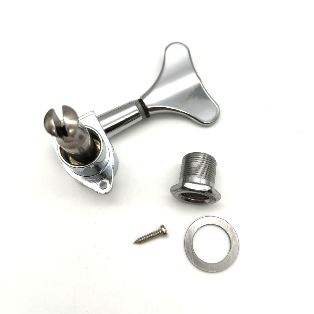 Ibanez 風格 銀色 油壓貝斯弦鈕 封閉式｜Y型鈕 貝斯維修 DIY 零件-細節圖2