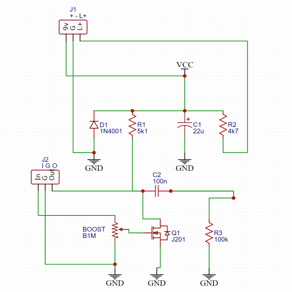 【DIY 電路板】J201 JFET Clean Boost｜參考經典 LPB-1 電路設計｜極簡發燒級-細節圖3