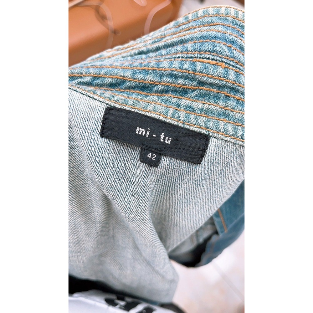 【二手】mi-tu大領牛仔外套-AS-細節圖3