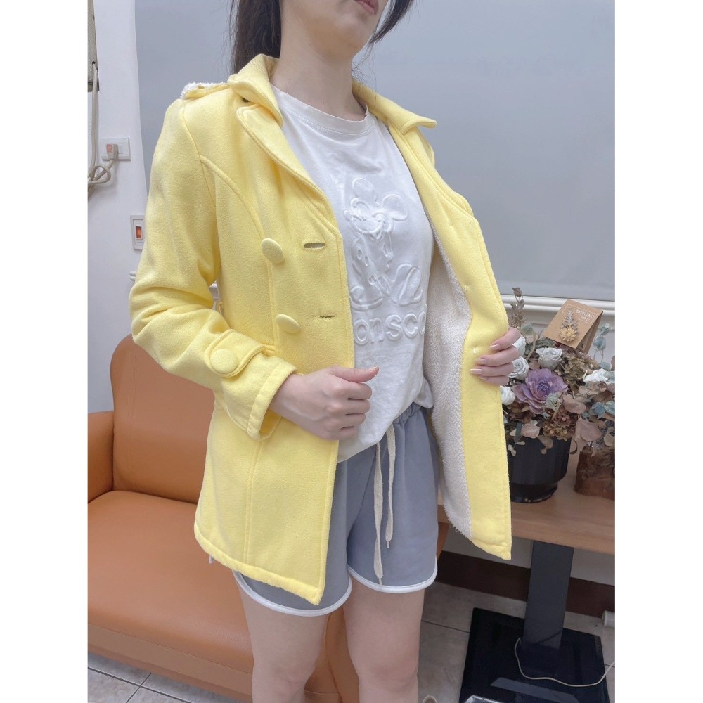 【二手】刷毛黃色外套-A-細節圖7