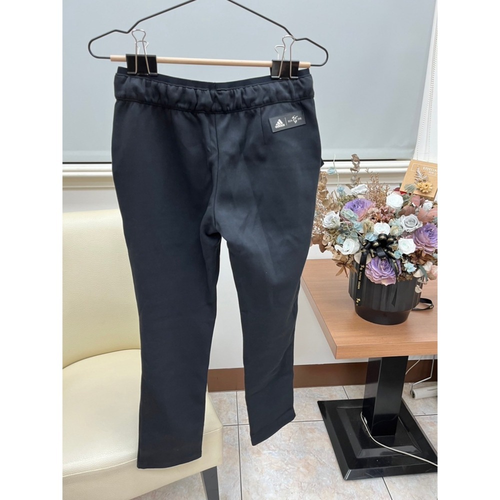 【二手新品】🌹adidas黑色運動休閒長褲-AN-細節圖2