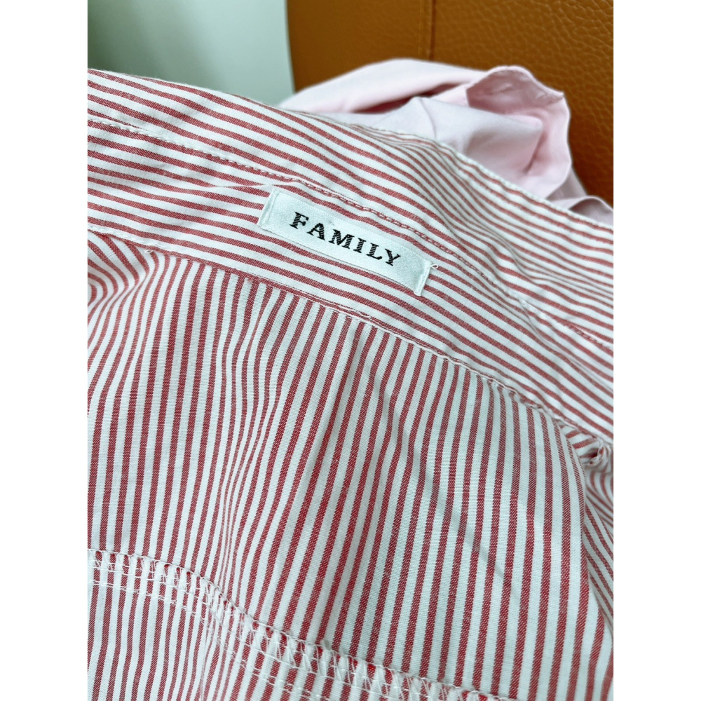 【二手】粉色條紋五分袖襯衫-A-細節圖4