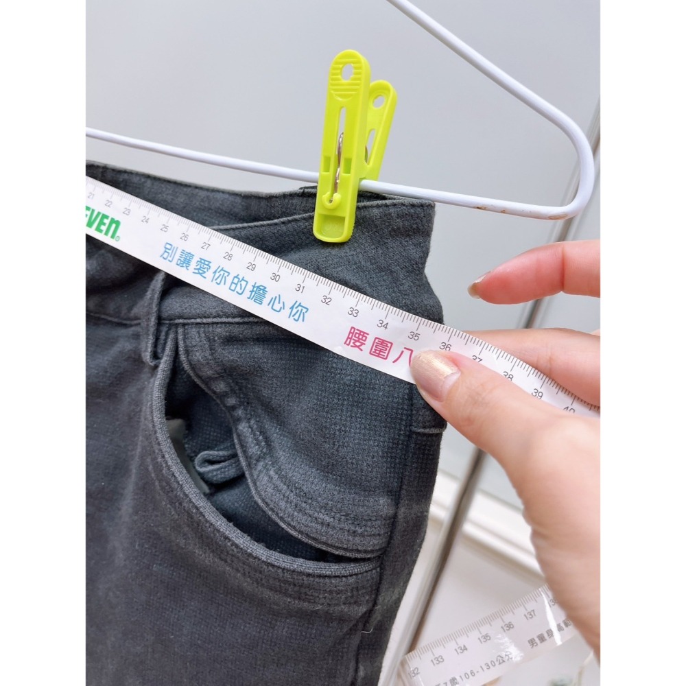 【二手】深灰色直筒牛仔長褲-A-細節圖4