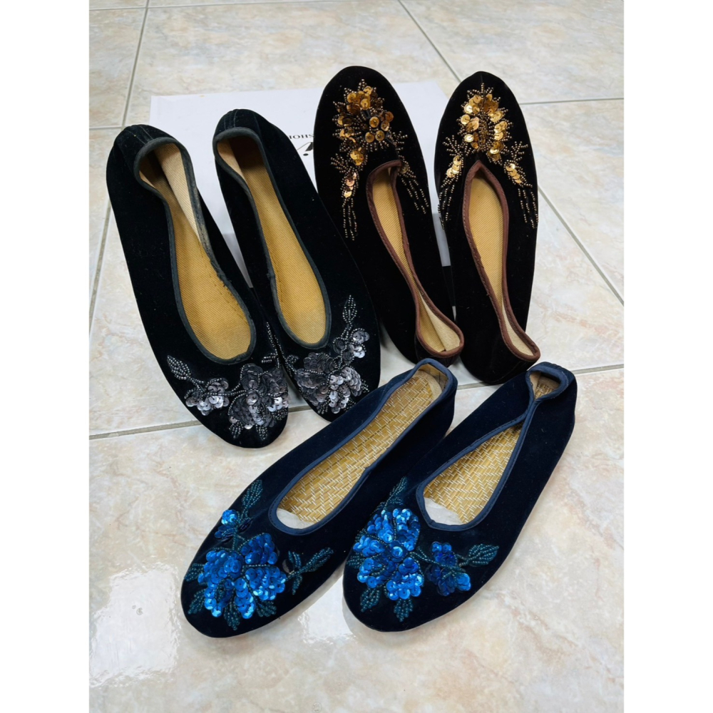 【二手】中國風串珠平底鞋/娃娃鞋-A-細節圖4