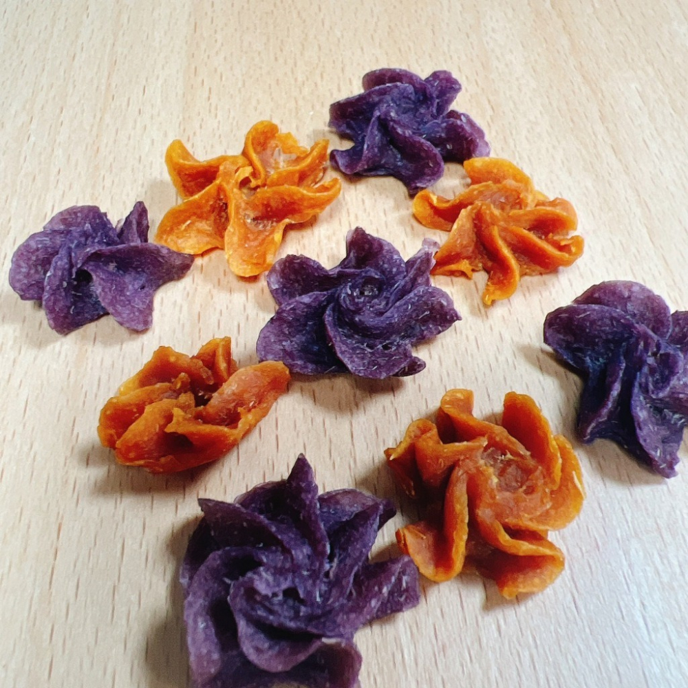 寵物手作零食 雙色地瓜小小酥 寵物肉乾手作 寵物零食手作 手作寵物雞肉乾 狗狗雞肉乾 60g-細節圖3