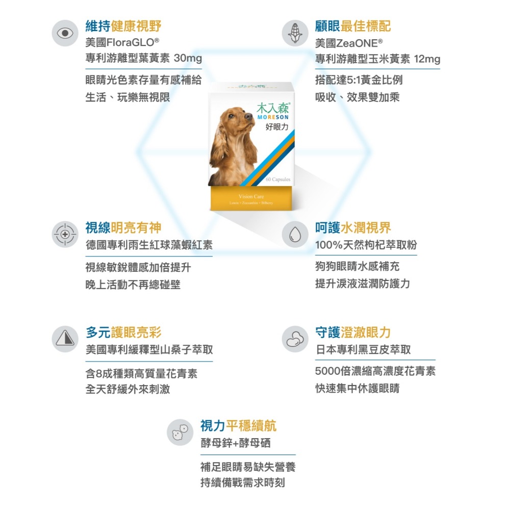 木入森 犬寶好眼力 30顆/60顆/盒  寵物保健食品 狗狗眼睛保健營養補充 眼睛保健葉黃素-細節圖7