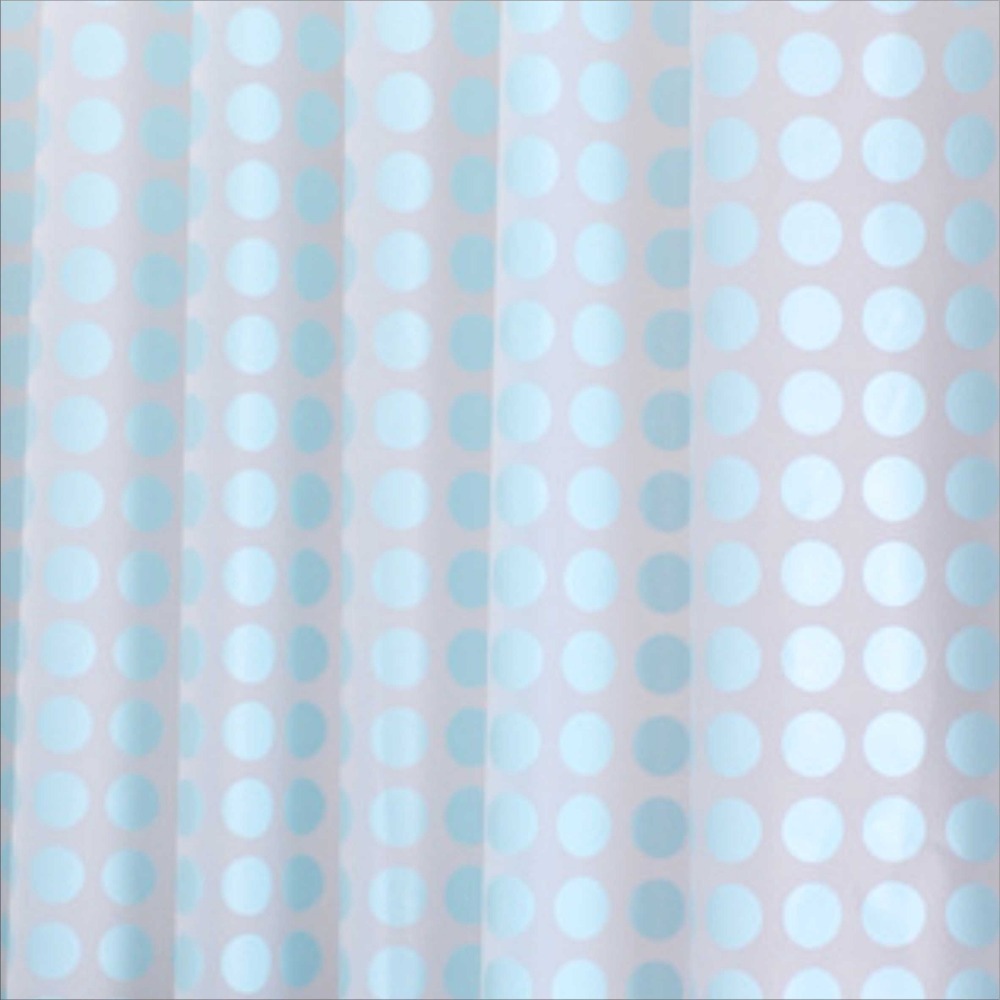 浴簾 藍點印花浴簾霧面半透明PEVA防水布120x高200cm 180X180cm 180x高200cm【BA341】-規格圖4